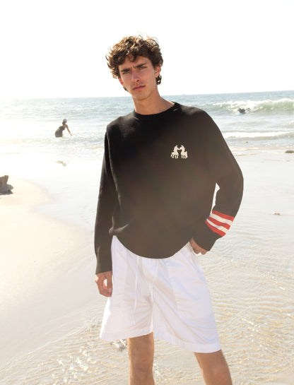 Cashmere Summer Blend - Varsity Pony Boy University Sweater